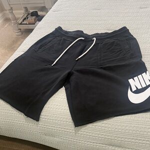 Nike Men's Black Shorts with White Logo